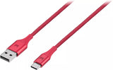 Modal - 4FT USB-C to USB-A Charge & Sync Braided Cable - Red Lot