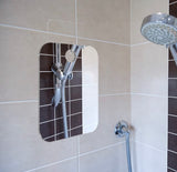 Shatter resistant Bathroom Mirror Fog less for Shaving Bigger (10.7x8 inch)43% Than Original