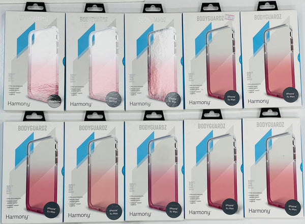 BodyGuardz Harmony Case Cover for Apple iPhone XS MAX - Rose Pink(QTY=10)(R14)