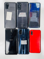 Lot #212  Salvage phones 6pc(Sony,Oneplus,Samsung)ONLY FOR PARTS AS NO RETURN