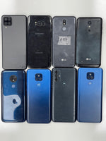 Lot #203 Salvage phones 8pc(LG,Samsung, MOTO) ONLY FOR PARTS AS ITS NO RETURN