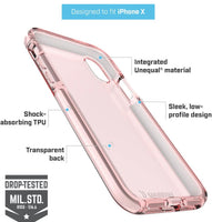 BodyGuardz Unequal Ace Pro Case For Apple iPhone Xs/X Pink And White(QTY10)(R12)