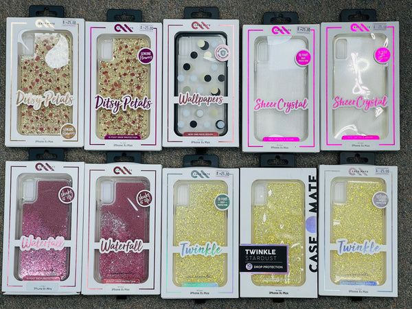 IPhone XS Max Cases Mixed Lot(Petals,Waterfall,Twinkle,Crystal)(QTY-10)(R14)